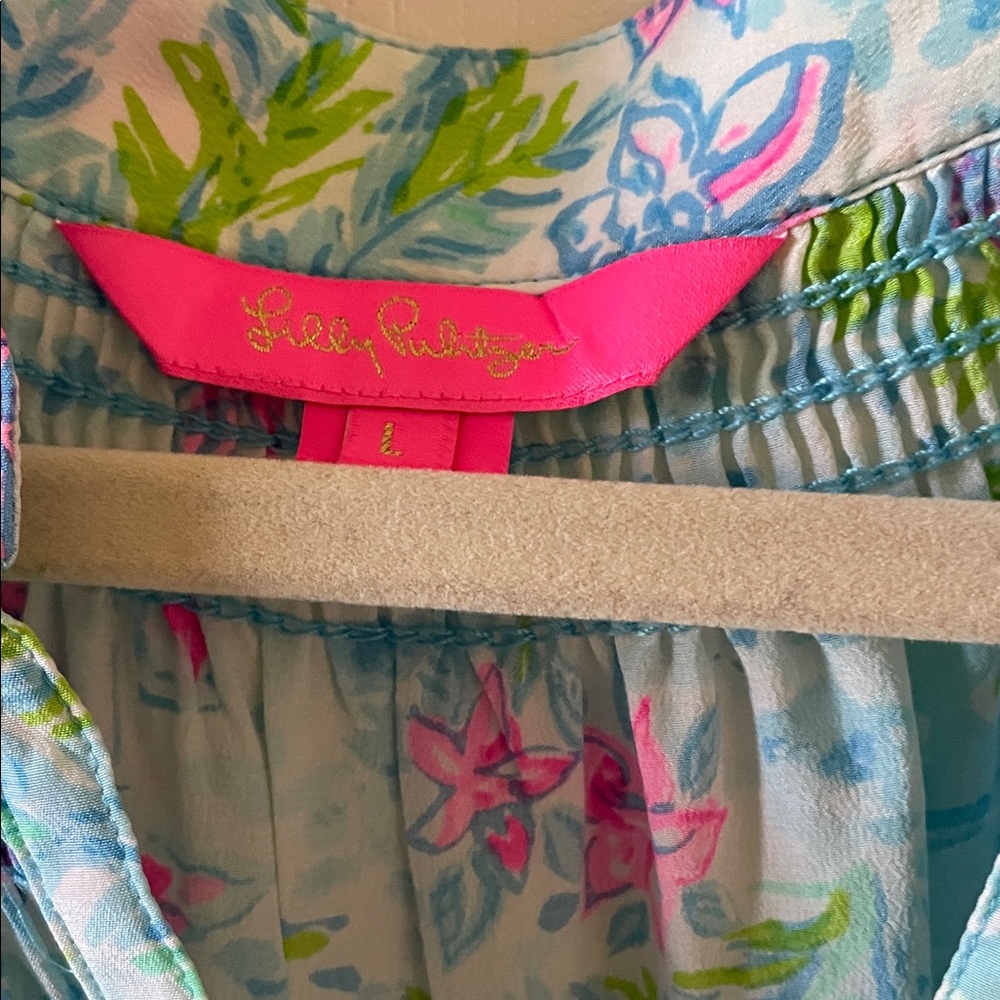Lilly Pulitzer Pastel Floral Silk Blouse - Picture 2 of 6